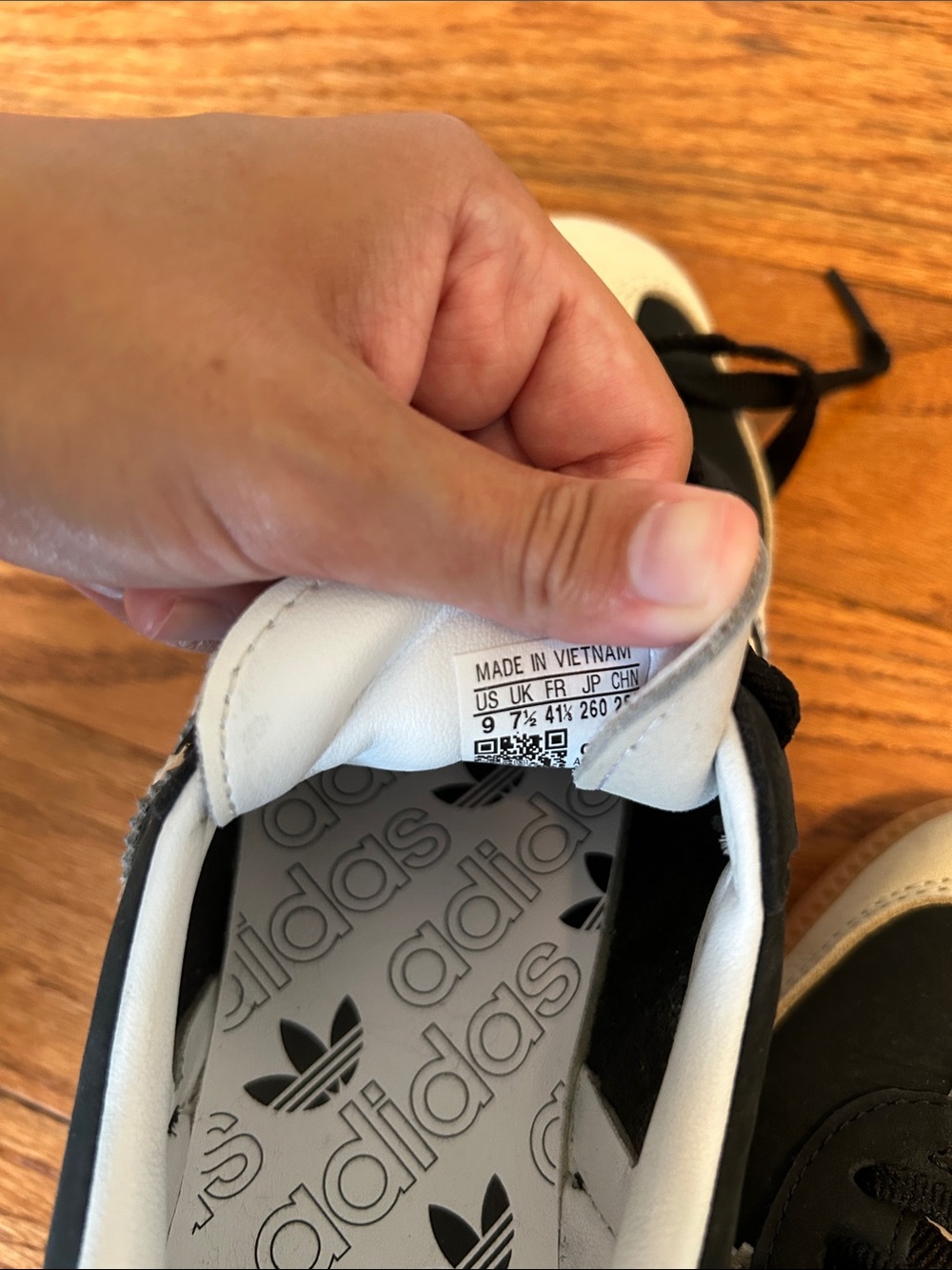 adidas Samba Black and Cream Low-Top Sneakers - Picture 5 of 5